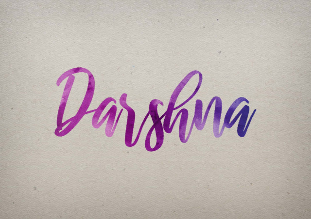 Free photo of Darshna Watercolor Name DP