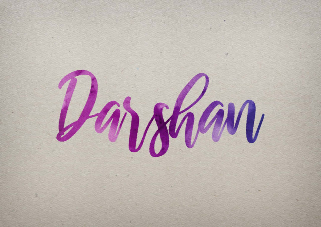 Free photo of Darshan Watercolor Name DP