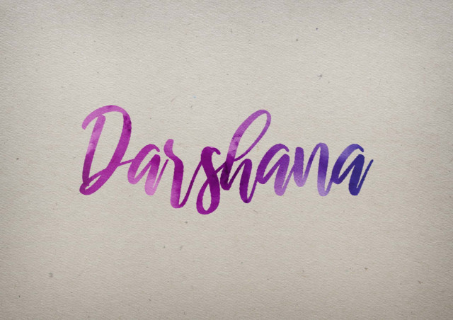 Free photo of Darshana Watercolor Name DP