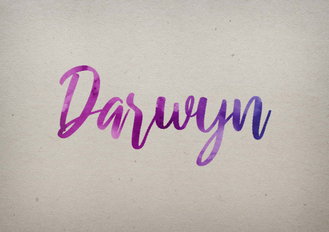 Free photo of Darwyn Watercolor Name DP