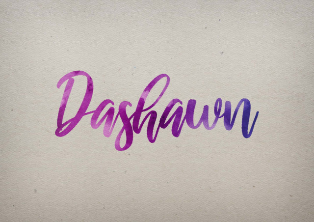 Free photo of Dashawn Watercolor Name DP