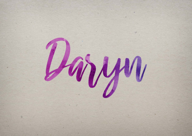 Free photo of Daryn Watercolor Name DP