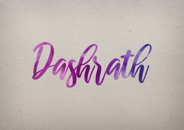 Free photo of Dashrath Watercolor Name DP