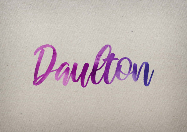 Free photo of Daulton Watercolor Name DP