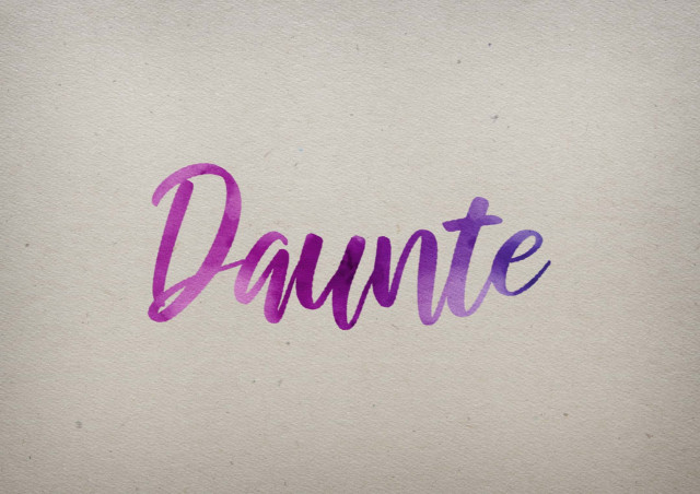 Free photo of Daunte Watercolor Name DP