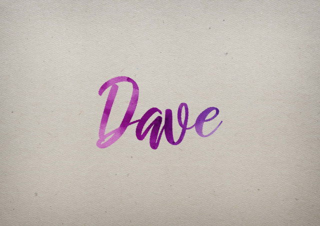 Free photo of Dave Watercolor Name DP