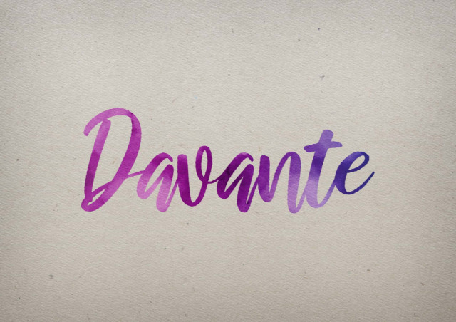 Free photo of Davante Watercolor Name DP