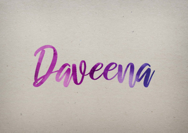 Free photo of Daveena Watercolor Name DP