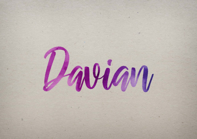 Free photo of Davian Watercolor Name DP