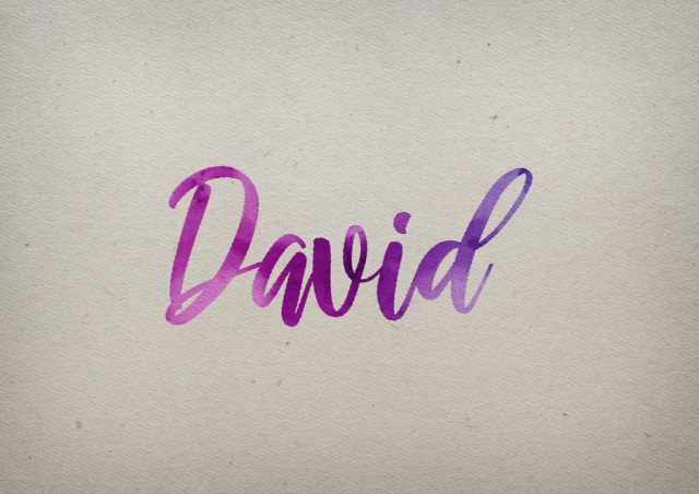 Free photo of David Watercolor Name DP