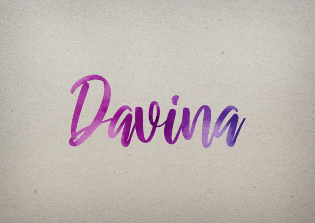Free photo of Davina Watercolor Name DP