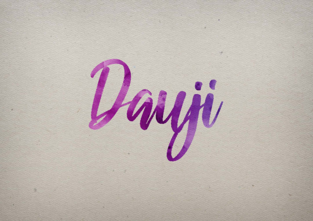 Free photo of Dauji Watercolor Name DP