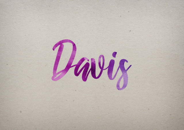 Free photo of Davis Watercolor Name DP