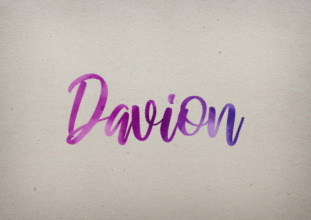 Free photo of Davion Watercolor Name DP