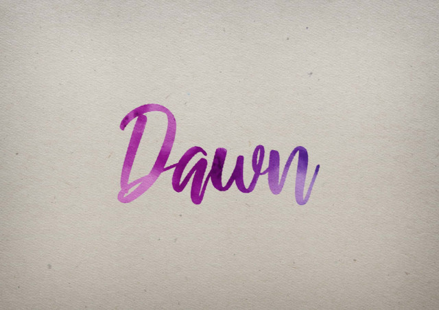 Free photo of Dawn Watercolor Name DP