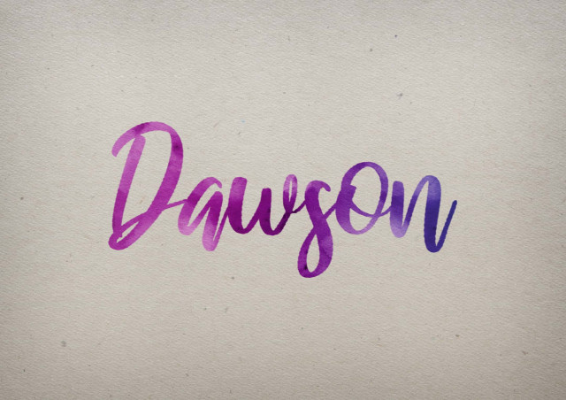 Free photo of Dawson Watercolor Name DP