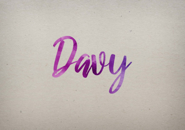Free photo of Davy Watercolor Name DP