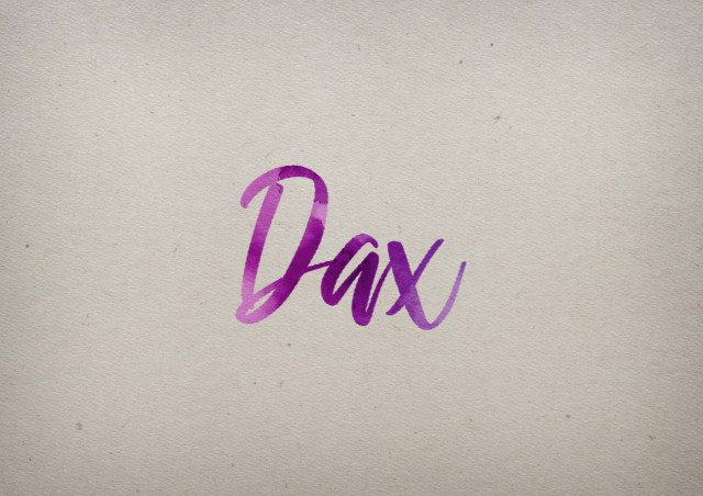 Free photo of Dax Watercolor Name DP