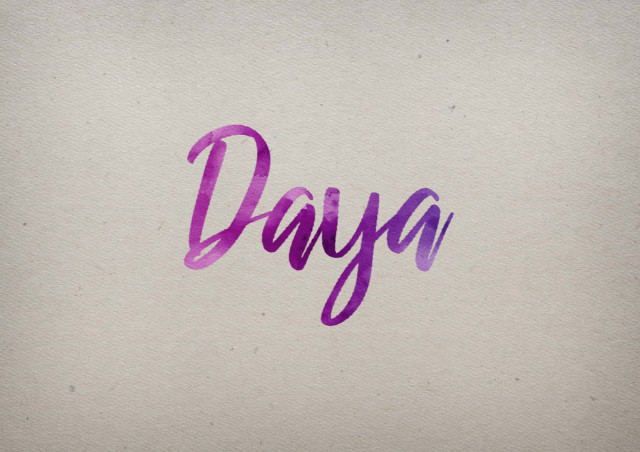 Free photo of Daya Watercolor Name DP