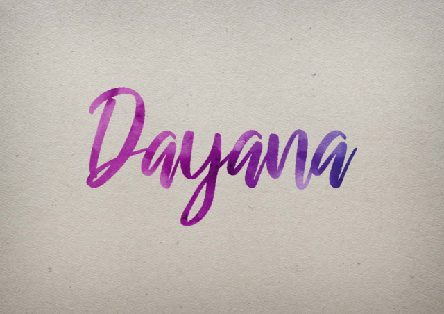 Free photo of Dayana Watercolor Name DP