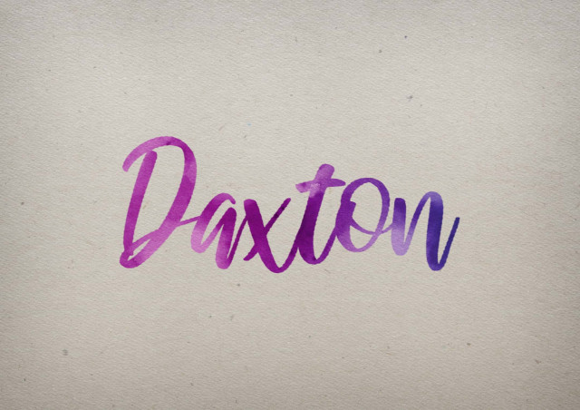 Free photo of Daxton Watercolor Name DP