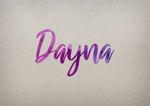 Free photo of Dayna Watercolor Name DP