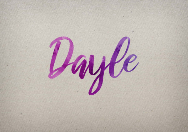 Free photo of Dayle Watercolor Name DP