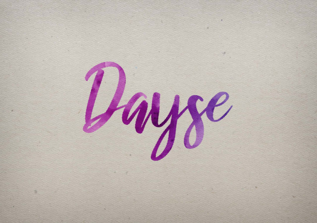 Free photo of Dayse Watercolor Name DP