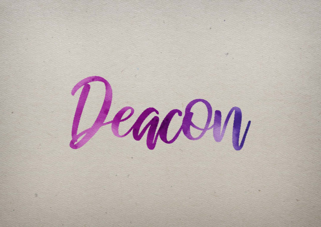 Free photo of Deacon Watercolor Name DP