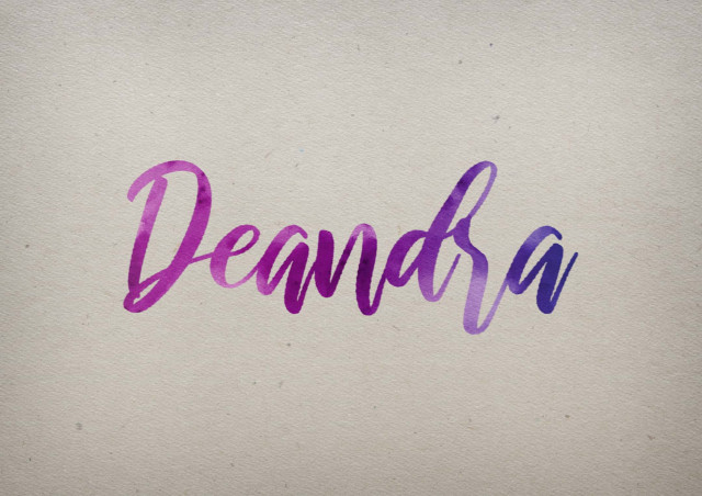 Free photo of Deandra Watercolor Name DP