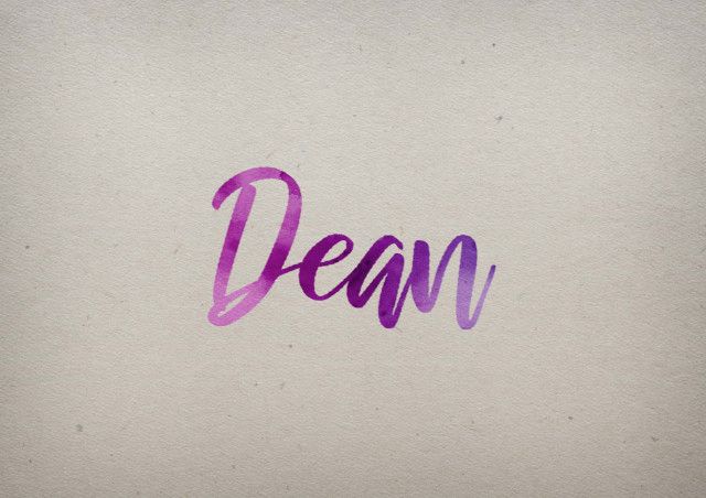 Free photo of Dean Watercolor Name DP