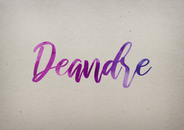 Free photo of Deandre Watercolor Name DP