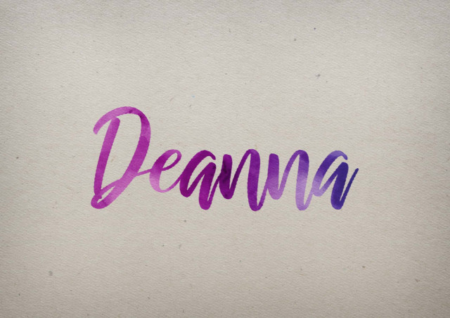 Free photo of Deanna Watercolor Name DP