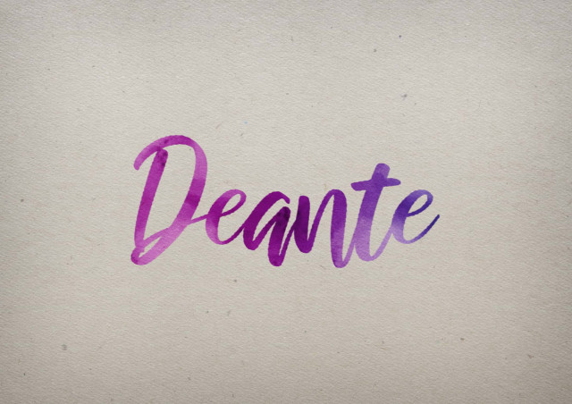 Free photo of Deante Watercolor Name DP