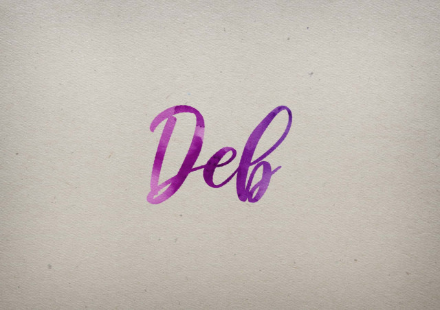 Free photo of Deb Watercolor Name DP