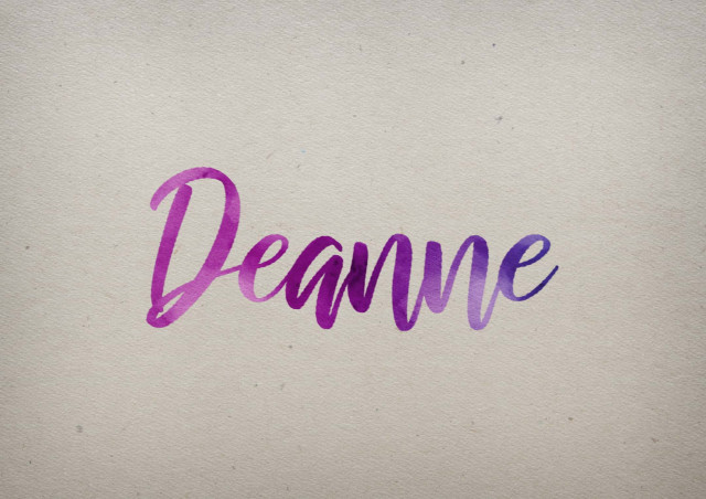 Free photo of Deanne Watercolor Name DP