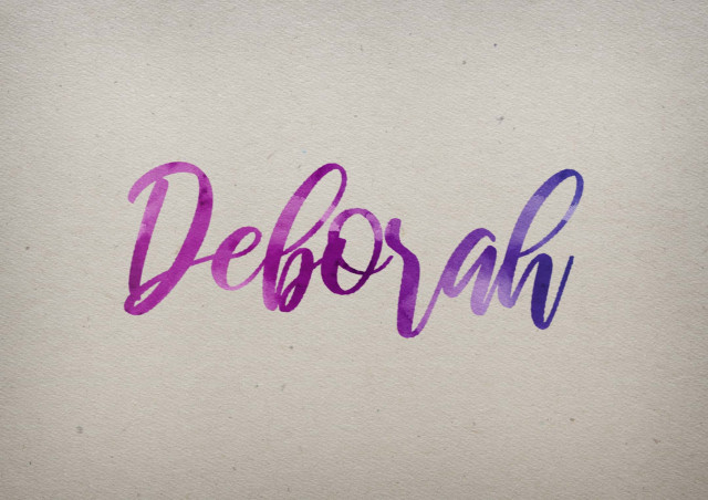 Free photo of Deborah Watercolor Name DP