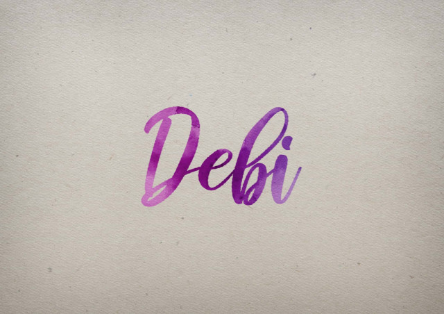 Free photo of Debi Watercolor Name DP