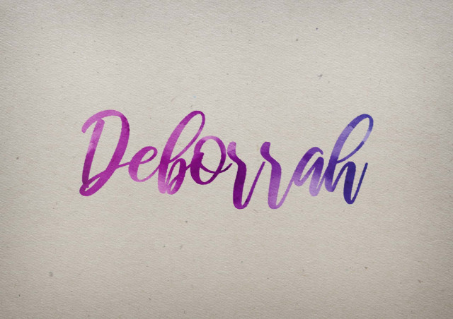 Free photo of Deborrah Watercolor Name DP