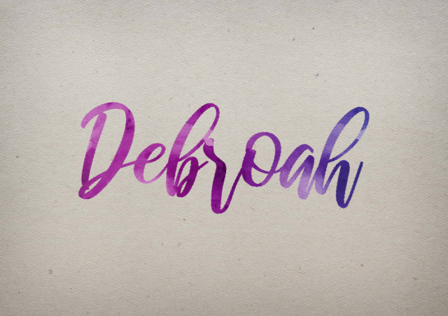 Free photo of Debroah Watercolor Name DP