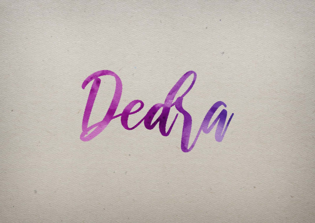 Free photo of Dedra Watercolor Name DP