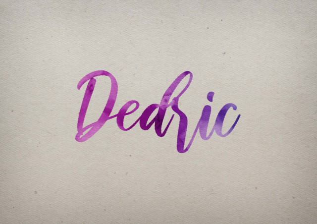 Free photo of Dedric Watercolor Name DP