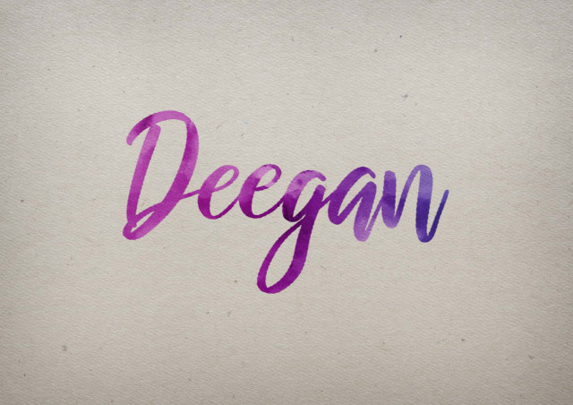 Free photo of Deegan Watercolor Name DP