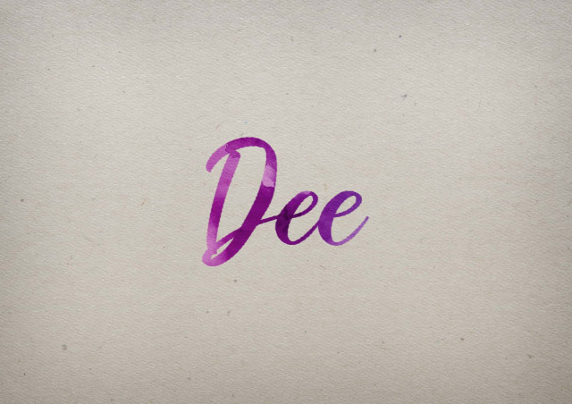 Free photo of Dee Watercolor Name DP