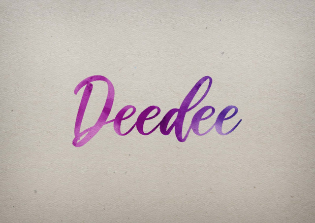 Free photo of Deedee Watercolor Name DP