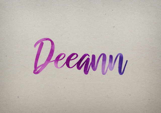 Free photo of Deeann Watercolor Name DP