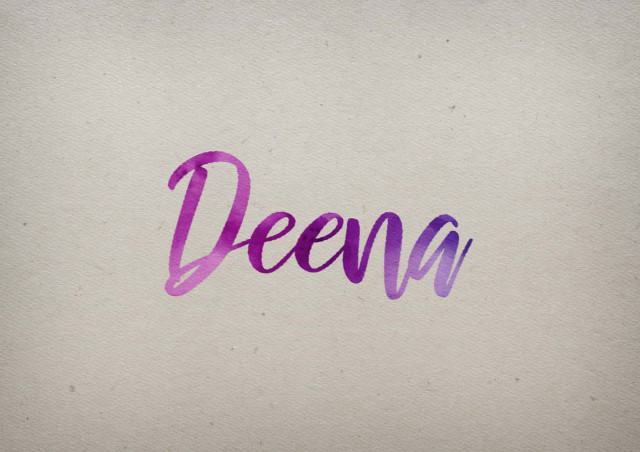 Free photo of Deena Watercolor Name DP