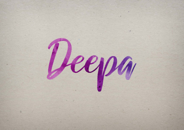 Free photo of Deepa Watercolor Name DP