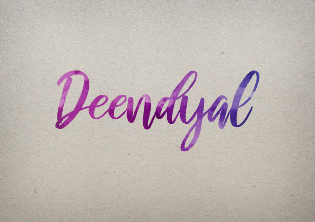 Free photo of Deendyal Watercolor Name DP