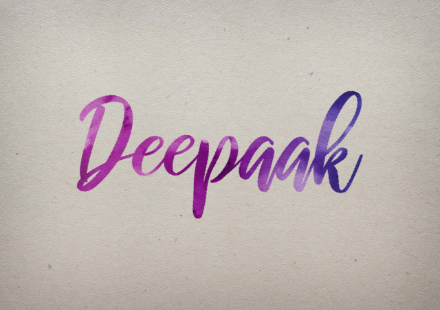 Free photo of Deepaak Watercolor Name DP